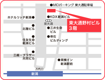 �V���o�^�Z���^�[ �V�����j�ւ̈ē��}
