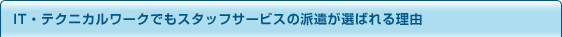 IT�E�e�N�j�J�����[�N�ł��X�^�b�t�T�[�r�X�̔h�����I�΂�闝�R