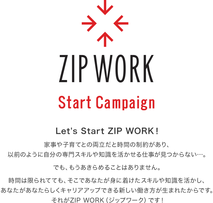 ZIP WORK Start Campaign